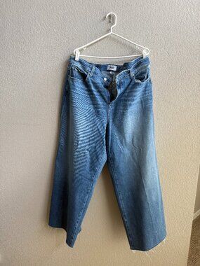 PAIGE Jeans Wide Leg Flamenco Distressed